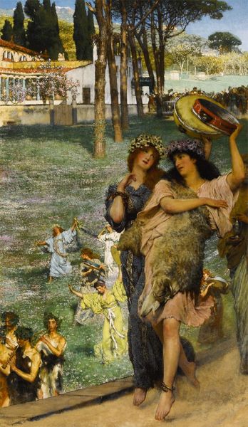 Frühlingsfest (Auf dem Weg zum Ceres-Tempel), 1879 | Alma-Tadema | Giclée Leinwand Kunstdruck