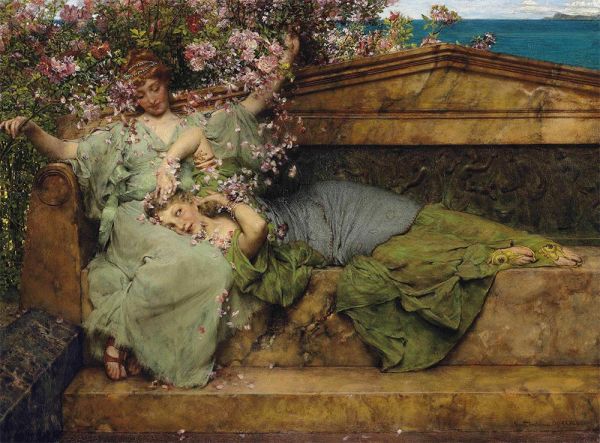 In einem Rosengarten, 1889 | Alma-Tadema | Giclée Leinwand Kunstdruck
