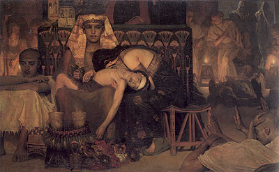 Tod des Erstgeborenen des Pharao, 1872 von Alma-Tadema | Leinwand-Kunstdruck