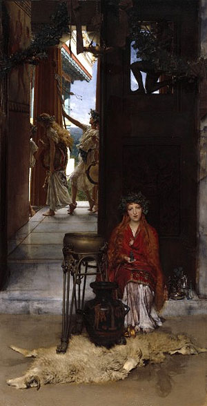 Der Weg zum Tempel, 1882 von Alma-Tadema | Leinwand-Kunstdruck