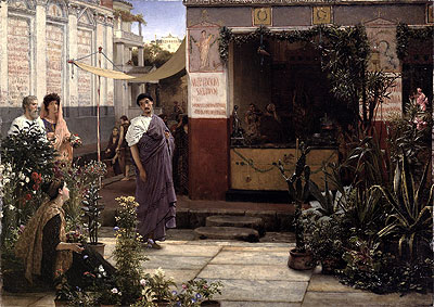 A Roman Flower Market, 1868 | Alma-Tadema | Giclée Leinwand Kunstdruck