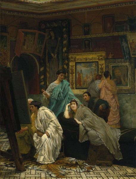 A Collector of Pictures at the Time of Augustus, 1867 | Alma-Tadema | Giclée Canvas Print