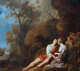 Liebespaar in einer Landschaft, c.1640 von Peter Lely | Giclée Leinwand-Kunstdruck