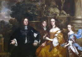 Sir John Cotton and His Family, 1660 by Peter Lely | Giclée Canvas Print