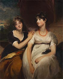 Porträt von Charlotte und Sarah Carteret-Hardy, 1801 von Thomas Lawrence | Leinwand Kunstdruck