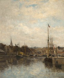Caen, The Dock of Saint-Pierre, c.1860 by Stanislas Lépine | Canvas Print