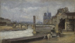 The Pont de la Tournelle, Paris, c.1862/64 | Stanislas Lépine