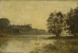 River Scene with Ducks, c.1878/80 | Stanislas Lépine