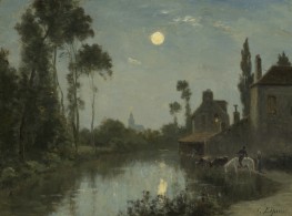 Moonlit River, c.1866/70 | Stanislas Lépine