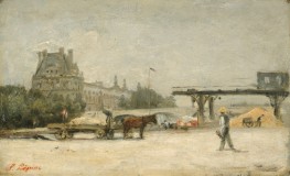 View of the Louvre, c.1880/86 by Lepine | Giclée Canvas Print