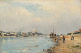 The Seine. The Trocadéro and the Pont de Grenelle, c.1880/85 by Lepine | Giclée Canvas Print