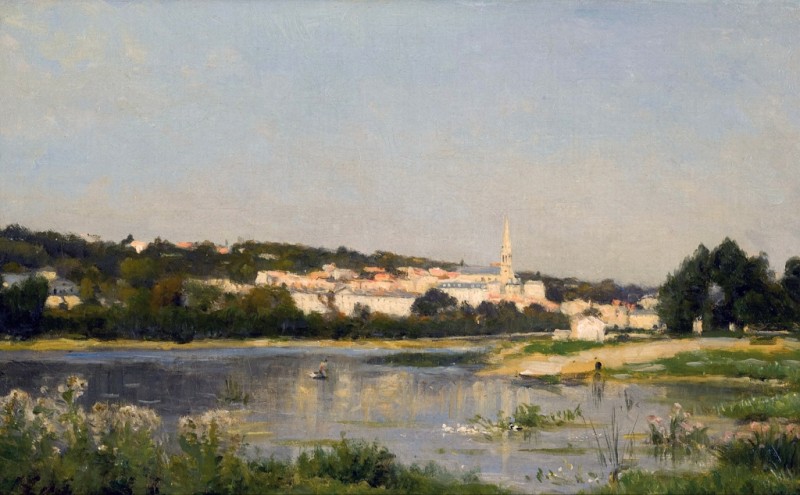 Die Ufer der Seine bei Saint Cloud, c.1872/77 | Stanislas Lépine | Giclée Leinwand-Kunstdruck