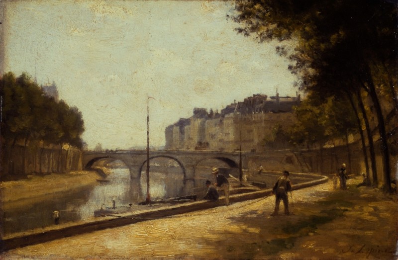 The Pont Saint-Michel, 1880 | Lepine | Giclée Canvas Print
