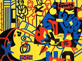 Stuart Davis | Tropes de Teens , 1956 | Giclée Canvas Print
