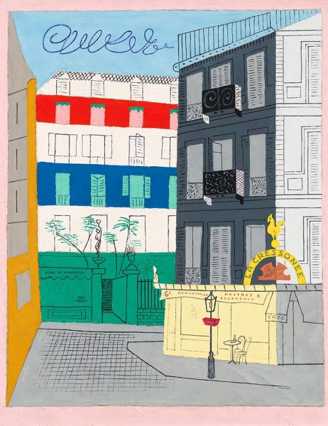 Place Pasdeloup, 1928 | Stuart Davis | Giclée Leinwand Kunstdruck