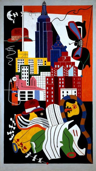 Stuart Davis | New York Mural, 1932 | Giclée Leinwand Kunstdruck