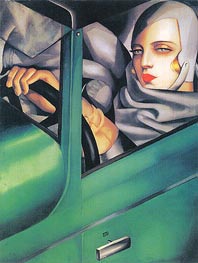 Autoportrait (Tamara in the Green Bugatti), 1925 by Lempicka | Art Print