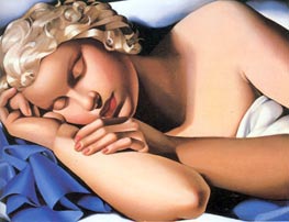 Das schlafende Mädchen Kizette, c.1933 von Lempicka | Leinwand Kunstdruck