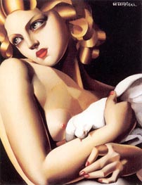 Frau mit Taube | Lempicka | Gemälde Reproduktion