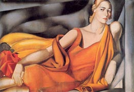 Woman in a Yellow Dress | Lempicka | Painting Reproduction