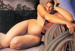 Nude on a Terrace | Lempicka | Painting Reproduction