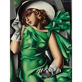 Young Lady with Gloves (Young Girl in Green) | Lempicka