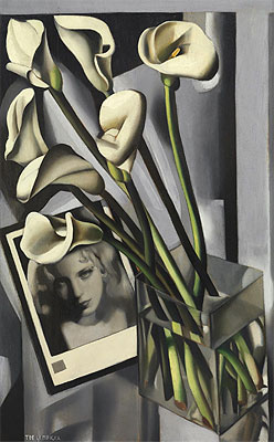 Arlette Boucard with Arums, 1931 | Lempicka | Giclée Leinwand Kunstdruck