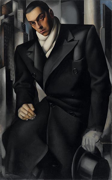 Porträt eines Mannes (Herr Tadeusz de Lempicki), 1928 | Lempicka | Giclée Leinwand Kunstdruck