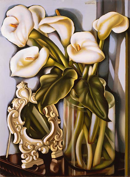 Still Life with Arums and Mirror, c.1938 | Lempicka | Giclée Canvas Print