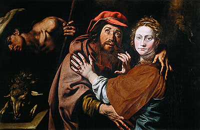 Jacob and Rebecca (Conception of Saint Anne), c.1615 | Tanzio da Varallo | Giclée Leinwand Kunstdruck