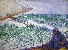 The Man at the Tiller, 1892 by Rysselberghe | Canvas Print