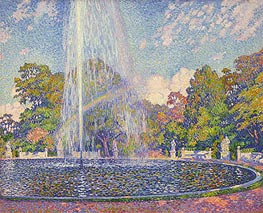 Fountain in the Park of Sanssouci Palace near Potsdam | Rysselberghe | Gemälde Reproduktion