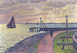 Entrance to the Port of Volendam, c.1896 von Rysselberghe | Leinwand Kunstdruck