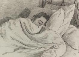 Sleeping Woman, 1890 von Rysselberghe | Papier-Kunstdruck