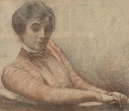 Portrait of Maria van Rysselberghe, 1900 von Rysselberghe | Papier-Kunstdruck