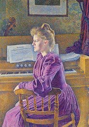 Maria Sethe at the Harmonium, 1891 by Rysselberghe | Canvas Print