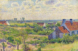 Landscape with Houses | Rysselberghe | Painting Reproduction