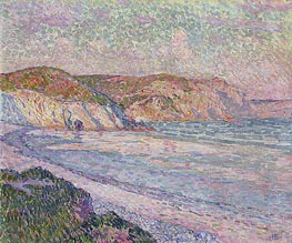 Morgat Beach, 1904 von Rysselberghe | Leinwand Kunstdruck