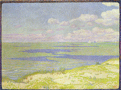 View of the River Scheldt, 1893 | Rysselberghe | Giclée Leinwand Kunstdruck