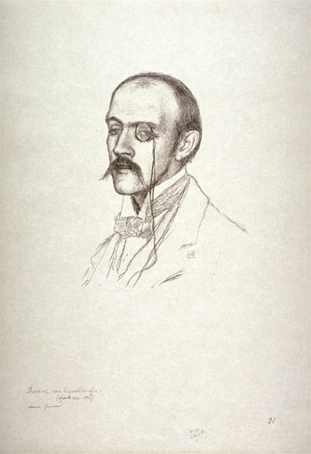Portrait of a Man with a Monacle (Henri Regnier), n.d. | Rysselberghe | Giclée Papier-Kunstdruck