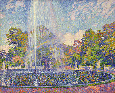 Fountain in the Park of Sanssouci Palace near Potsdam, 1903 | Rysselberghe | Giclée Canvas Print