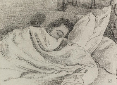 Sleeping Woman, 1890 | Rysselberghe | Giclée Papier-Kunstdruck
