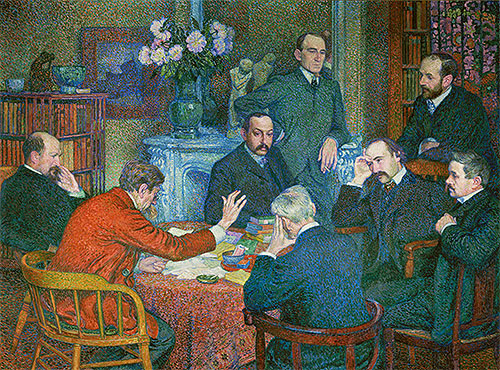 The Lecture by Emile Verhaeren (Reading in Saint-Cloud), 1903 | Rysselberghe | Giclée Leinwand Kunstdruck