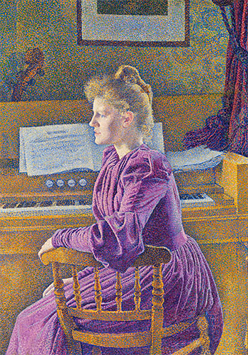 Maria Sethe at the Harmonium, 1891 | Rysselberghe | Giclée Leinwand Kunstdruck