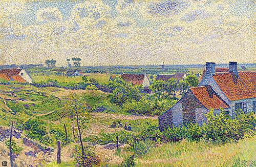 Rysselberghe | Landscape with Houses, 1894 | Giclée Canvas Print