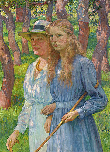 Rysselberghe | Portrait of Madame Schlumberger and Her Daughter, 1918 | Giclée Canvas Print