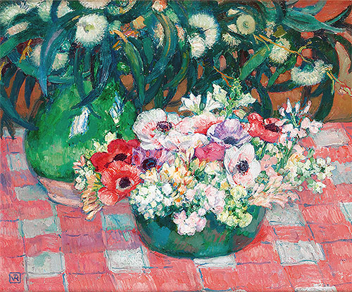 Anemonen und Eukalyptus, n.d. | Rysselberghe