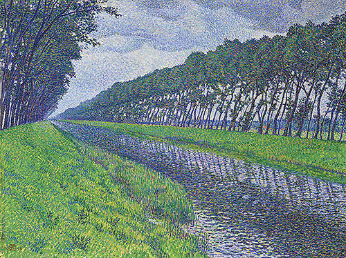 Canal in Flanders, 1894 | Rysselberghe | Giclée Canvas Print