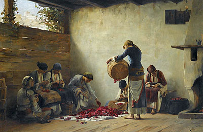 Rosenkonserven in Megara, b.1892 von Theodore Jacques Ralli | Leinwand-Kunstdruck