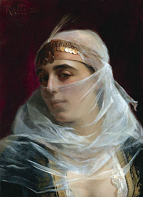 Türkische Frau, n.d. von Theodore Jacques Ralli | Leinwand-Kunstdruck